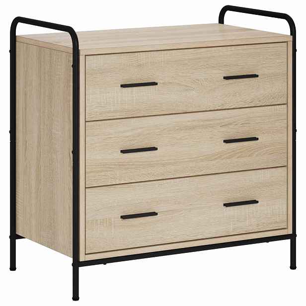 vidaXL Skříň se zásuvkami Dub sonoma 70 x 39,5 x 71 cm