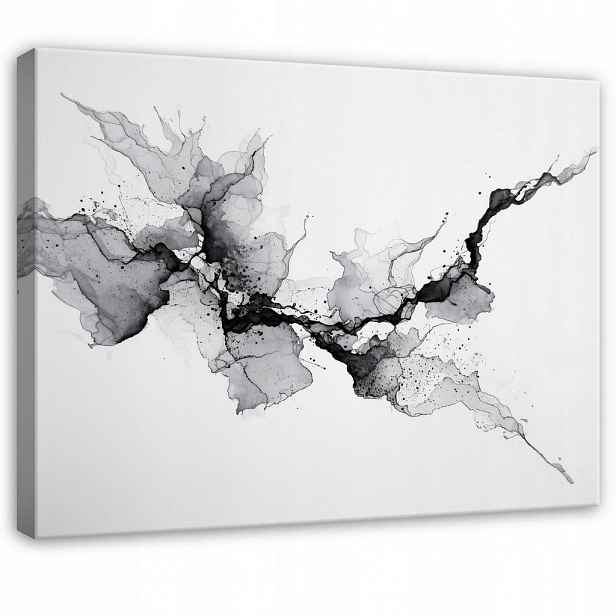 Wallarena OBRAZ na plátně Abstraktní mramorově šedá 120x80 cm