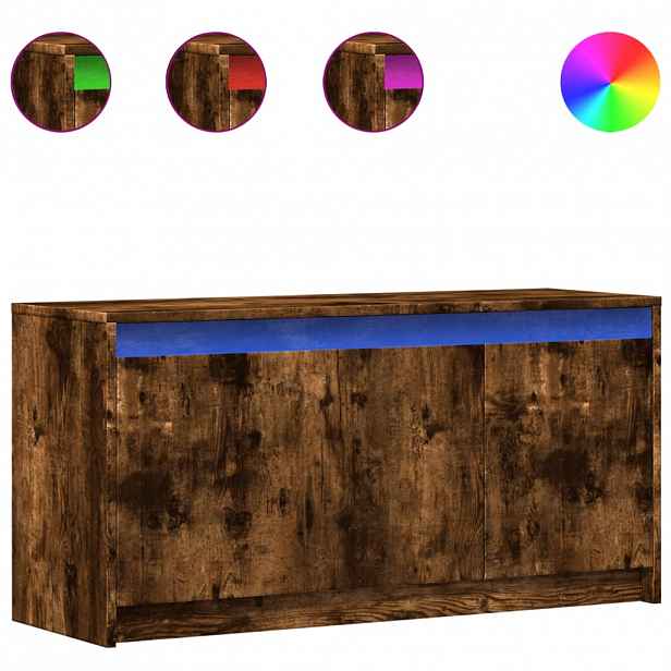 vidaXL TV skříňka s LED kouřový dub 100 x 34 x 50 cm kompozitní dřevo