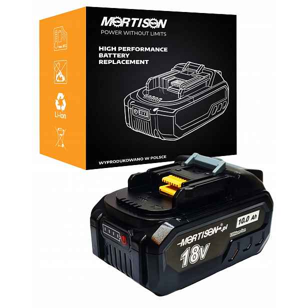 Akumulátor pro Makita 18V 10Ah BL1860 1850 21700, náhrada Mortison