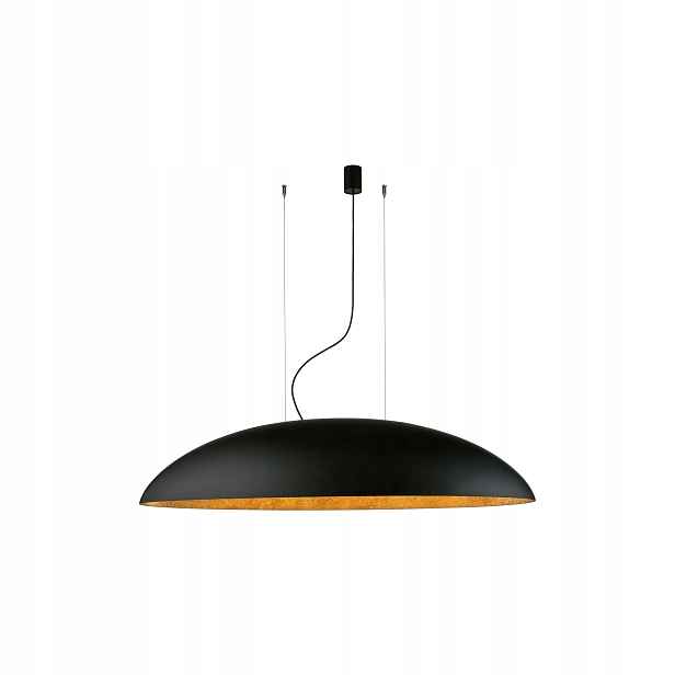 Závěsná lampa lustr kulatý černý zlatý moderní 117 cm Nowodvorski