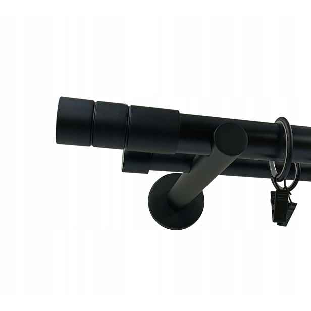 Dvojitá Garnýž fi25+19mm Černá 120cm Válec