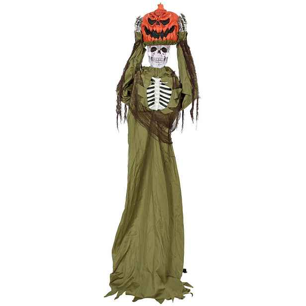 HOMCOM HALLOWEENSKÁ dekorace, kov, polyesterové vlákno, tmavě zelená