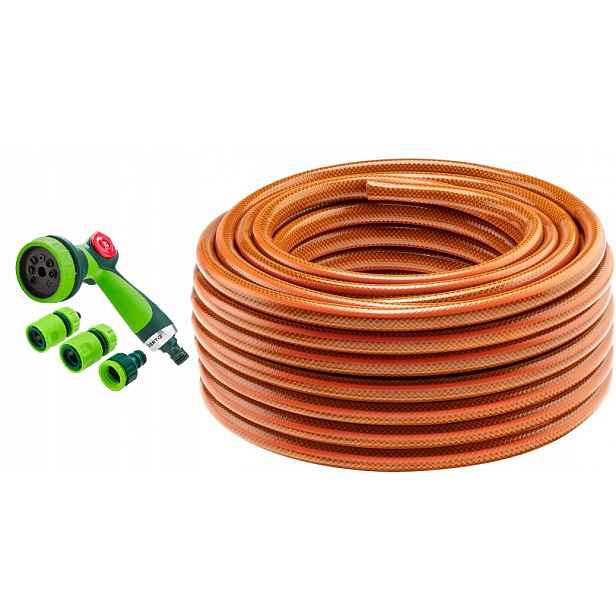 Neo Tools Set Zahradní hadice 1/2 30 m 4-vrstvová spojky zavlažovač