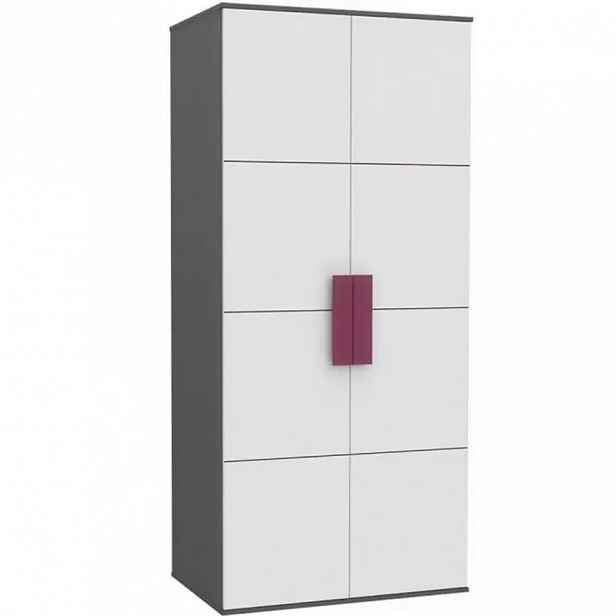 Skříň Libelle 91 cm Bílý/Šedá