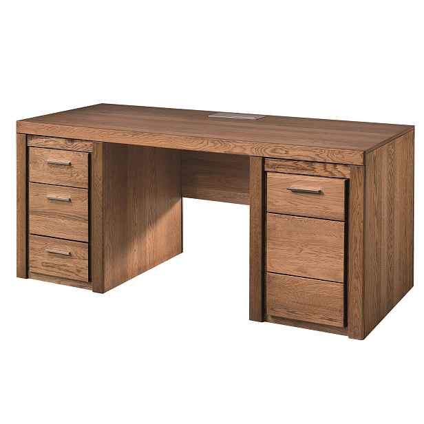 Szynaka Psací stůl s nabíjecí stanicí Velvet II 37 177 cm z masivu dub Rustikal