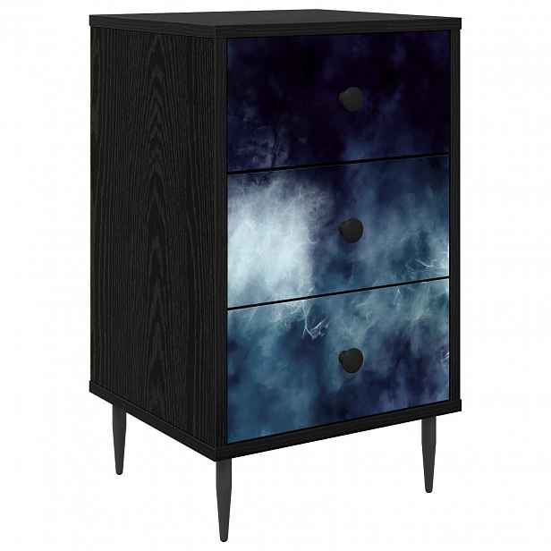 vidaXL Noční skříňka RAALTE Černý dub 36 x 33 x 61 cm Kompozitní dřevo