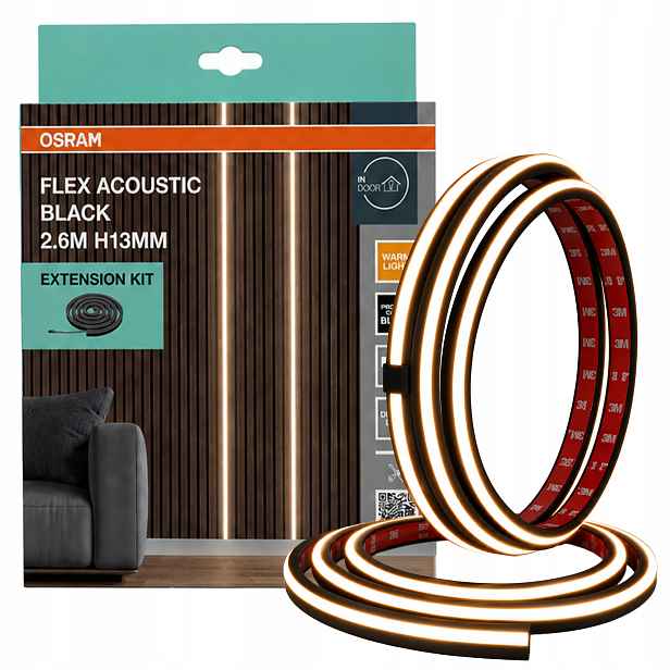 Led páska Neon 24W 260lm 3000K Teplá 24V 2.6 m Stmívatelná na omítku Osram