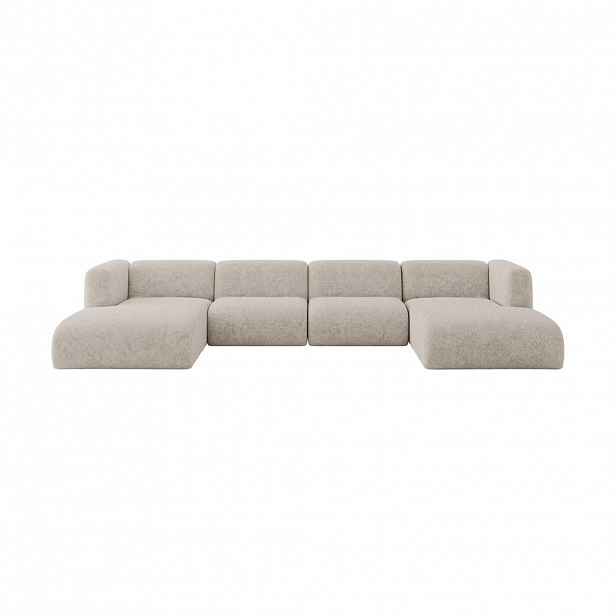ALTDECOR SEDACÍ SOUPRAVA DO U MIRA-U2 408x179x70 Béžová Velur