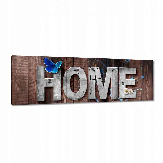 Hodiny 120x40 Nápis Home