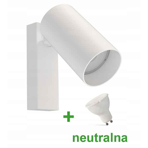 Moderní nástěnná lampa s vypínačem Mono bílá Led bonus