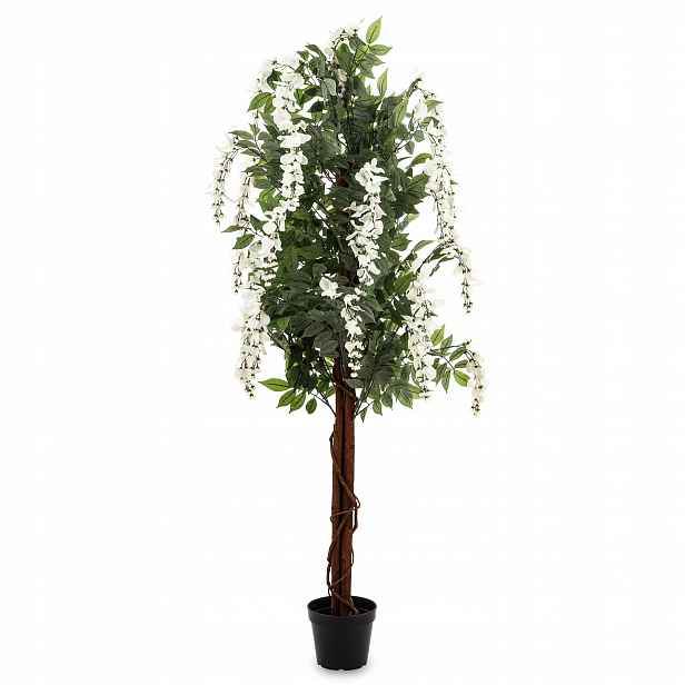 Rostlina Wisteria umělý keř umělý stromek 157 cm zelený v květináči