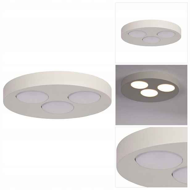 Stropní Svítidlo šedý Bros 3 moderní do koupelny s měkkým světlem Sigma Lighting