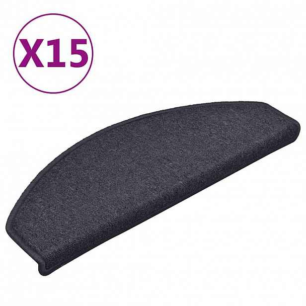 vidaXL Rohožky na schody 15 ks 65 x 24 x 4 cm Non-Slip