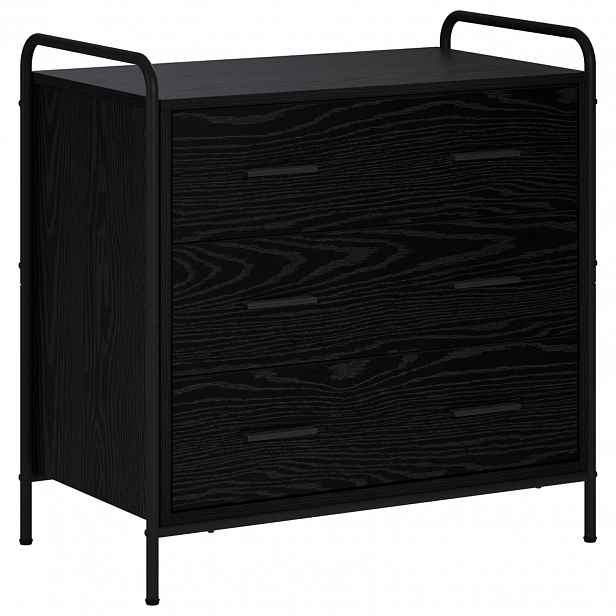 vidaXL Skříň se zásuvkami Černý dub 70 x 39,5 x 71 cm Kompozitní dřevo