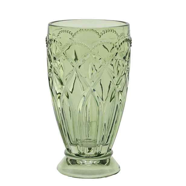 Zelená vysoká sklenička na drink Saint-Émilion - Ø 8*15 cm / 350ml Chic Antique