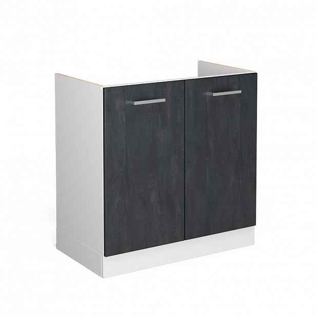 Vicco SKŘÍŇKA POD DŘEZ R-Line Černý beton 80 cm bez pracovní desky