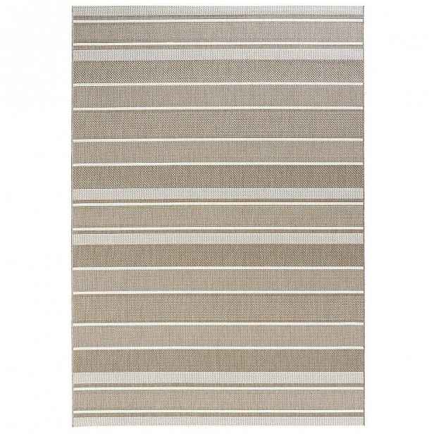 Béžový venkovní koberec Bougari Strap, 120 x 170 cm