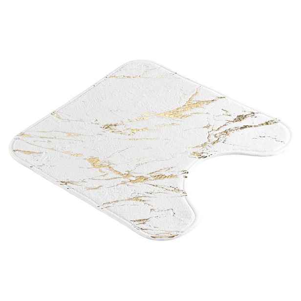 Bílá/ve zlaté barvě koupelnová předložka 45x45 cm Aquamarbre – douceur d'intérieur