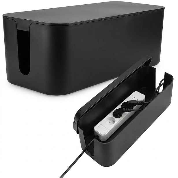 Diall Organizér na kabely / úložný box - MAXIMUS, 40,7 x 15,7 x 13,4 cm, černý