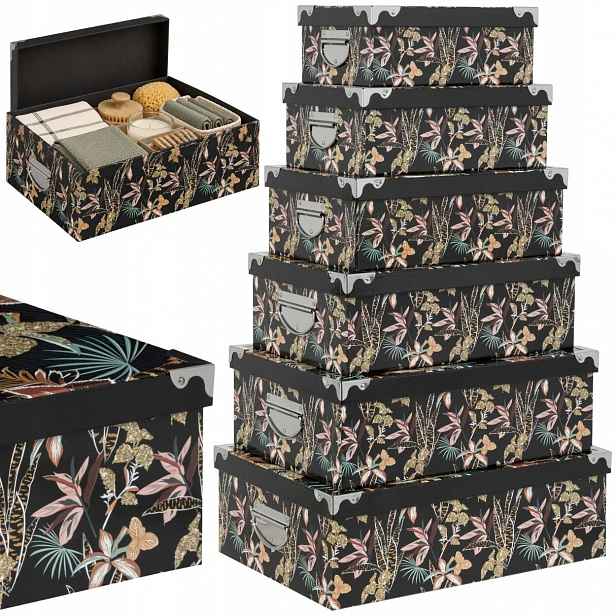 Kartonové Krabice pro ukládání příslušenství Set x6 Organizéry jungle