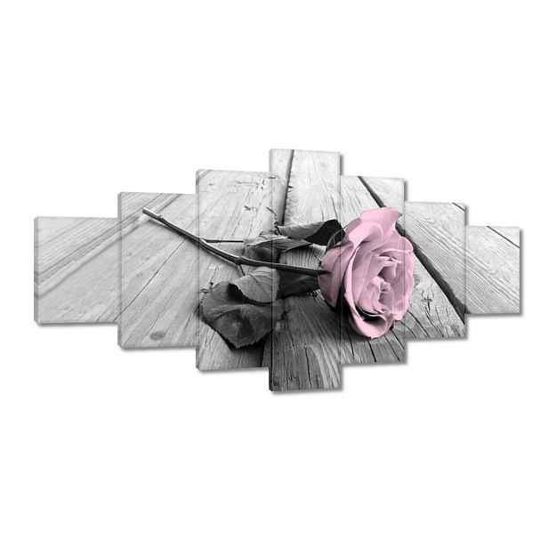 Obrazy 210x100 Pudrová růžová Old pink Rose