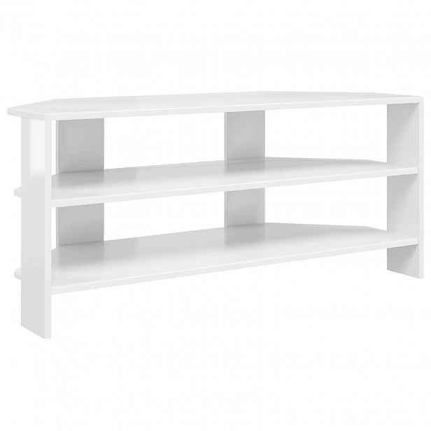 vidaXL RohováskříňnaTV 100 x 40,5 x 45 cm Bílá s vysokým leskem