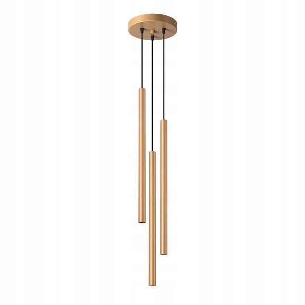 Závěsné svítidlo Sollux Pastelo 3xG9 8W zlatá ocel 115 cm IP20