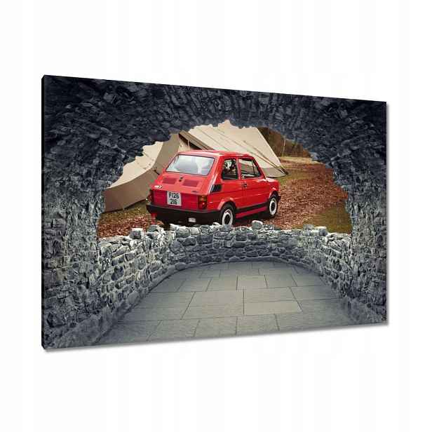 Obrazy 90x60 Červený malý Fiat 126p