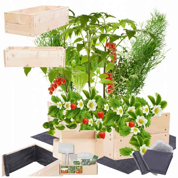 Boxy na zeleninovou zahradu pařeniště květináč záhon vyvýšený bylinkový záhon 18x80x30