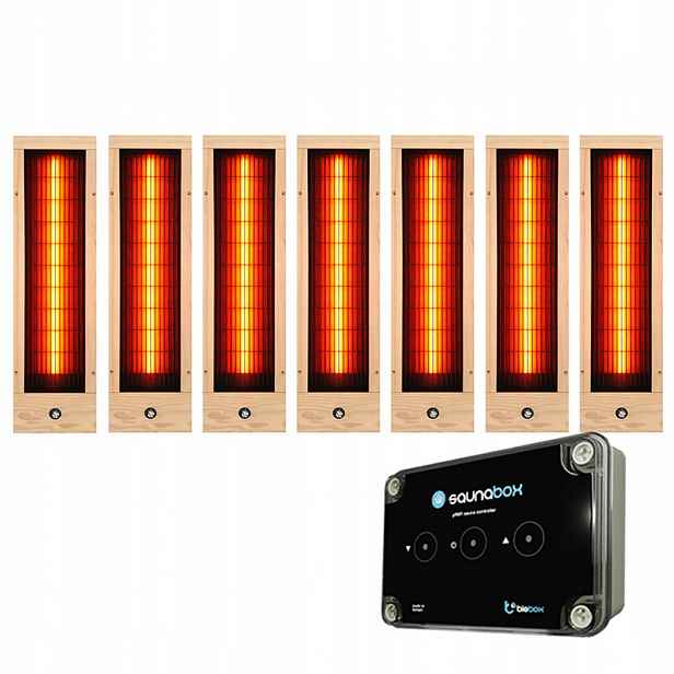 Sada 7 x zářič Full Spectrum Ir 400W ovladač SaunaBox WiFi