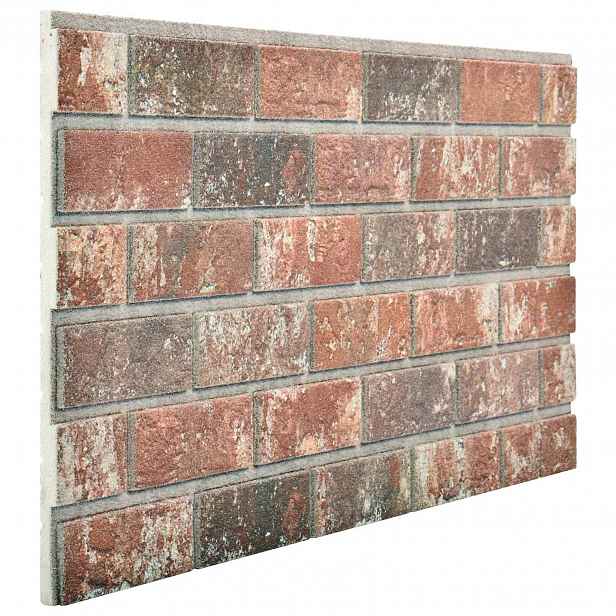 vidaXL Nástěnné panely 10 ks 100 x 50 cm Tmavě hnědá a šedá EPS pěna