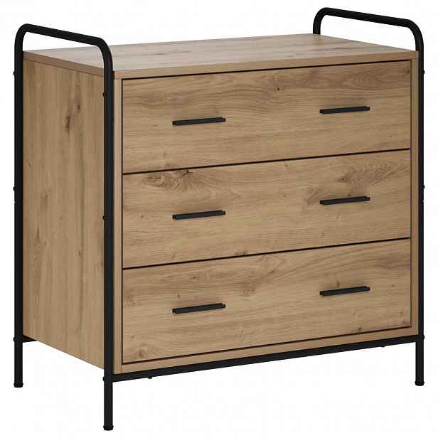 vidaXL Skříň se zásuvkami Dub artisan 70 x 39,5 x 71 cm