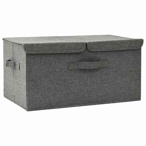 vidaXL Úložný box textil 50 x 30 x 25 cm antracitový