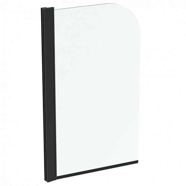 Ideal Standard Connect 2 - Vanová zástěna 80x140 cm, černá/čiré sklo T9924V3