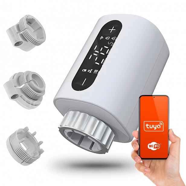 Inteligentní termostat a radiátorová hlavice s LCD Smart Home Tuya WiFi