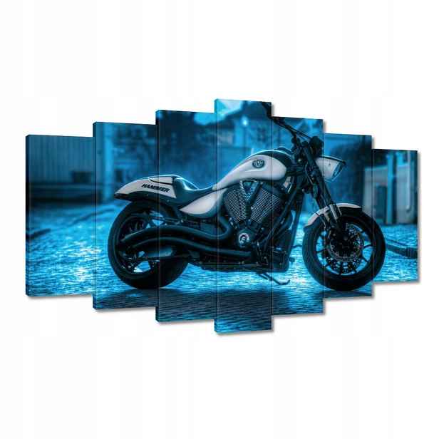Obrazy 140x80 Hammer v tyrkysovém motorovém provedení
