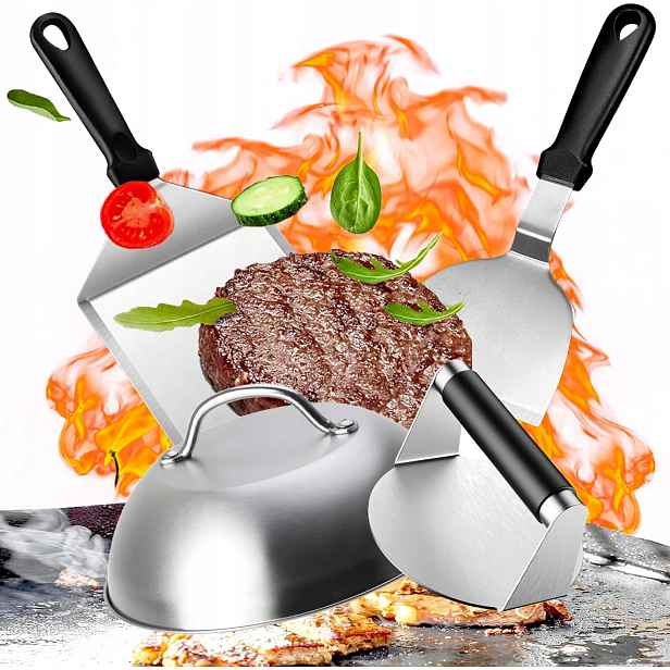 Smash Burger Na Grilování Lis Na Burgery S Víkem 4 El