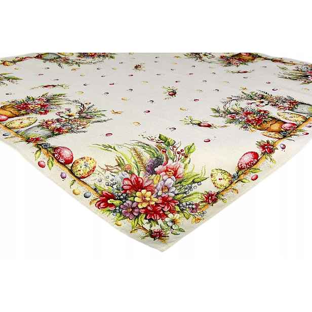 Ubrousek Gobelin 98X98 Velikonoce Psaníčka Květiny Vánoční Jaro Elegantní