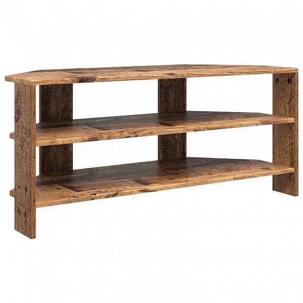 vidaXL RohováskříňnaTV 100 x 40,5 x 45 cm Staré dřevo Kompozitní dřevo