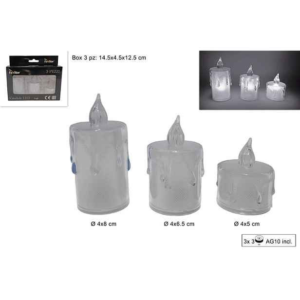 PROHOME - Svíčka LED sada 3ks