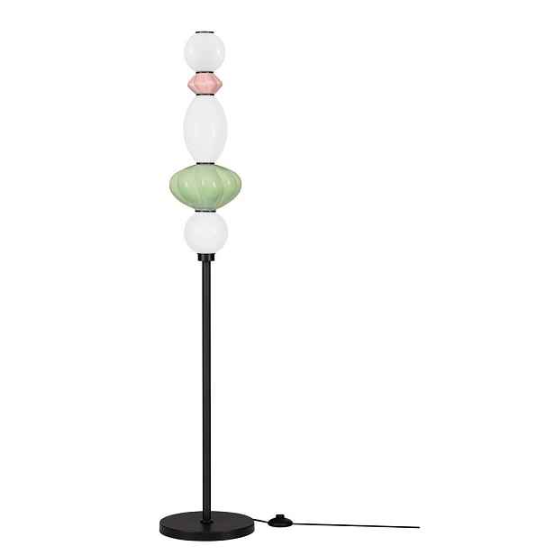Keramická LED stmívatelná stojací lampa s keramickým stínidlem/se skleněným stínidlem (výška 136,5 cm) Oneta – Nova Luce