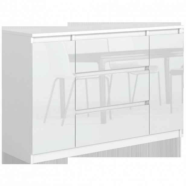 RAUMHIRSCH FURNITURE KOMODA bílá, lesklá 120/79/39