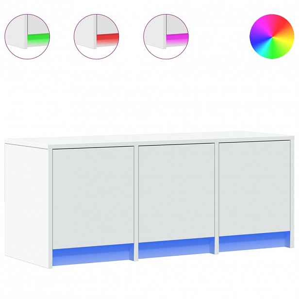 vidaXL TV skříňka s LED bílá 97 x 34 x 40 cm kompozitní dřevo