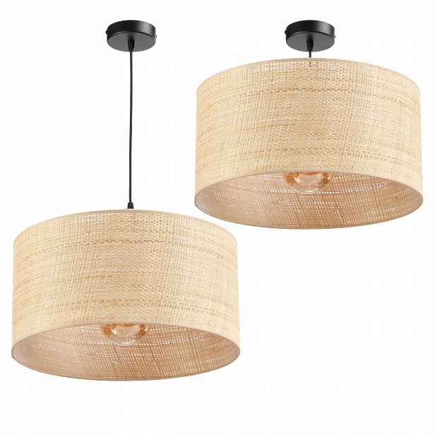 Závěsná Stropní Lampa Stínidlo Ratan 40 CM Ratanová Boho Polská Lampa E27