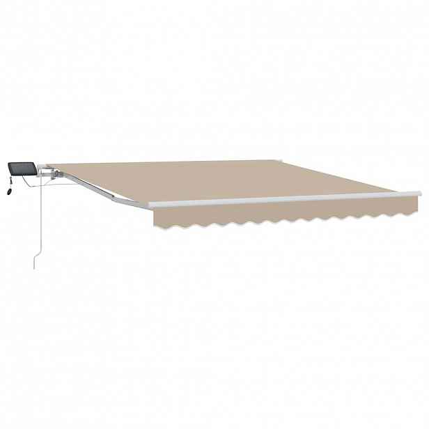 vidaXL Stahovací markýza Béžová 300 x 250 cm Látka a hliník