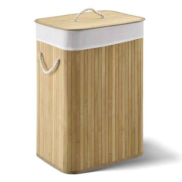 Juskys 106964 koš na prádlo 72 l bambus