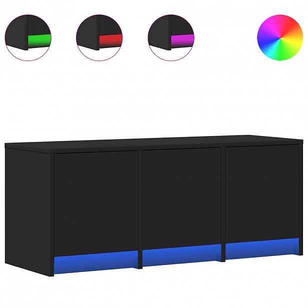 vidaXL TV skříňka s LED černá 97 x 34 x 40 cm kompozitní dřevo