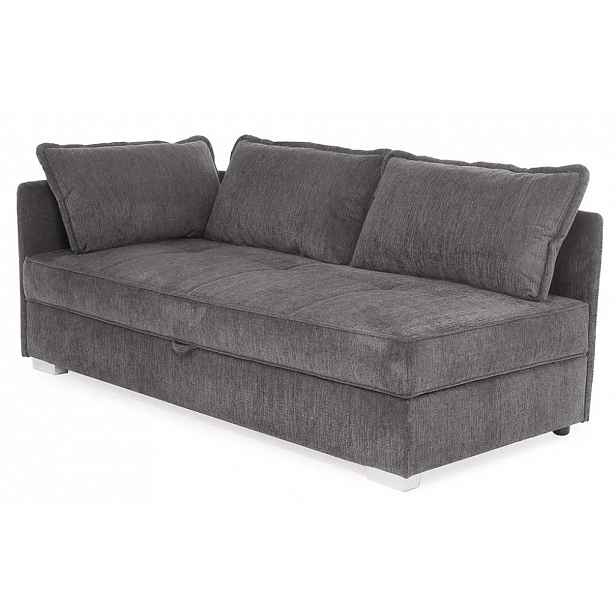 Pohovka s úložným prostorem Donna, kouřově šedá látka