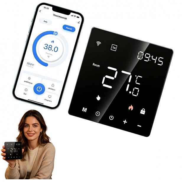 Pokojový Termostat Wifi Digitální Led Regulátor 16A